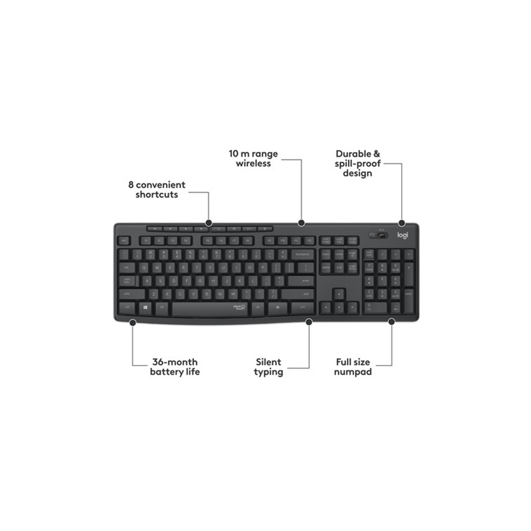 Logitech MK295 Silent Wireless Keyboard & Mouse Combo in Qatar Logitech MK295 Silent Wireless Keyboard & Mouse Combo in Qatar